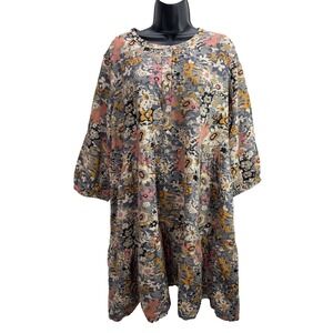 Natural Life Women's Anita Floral Tiered Dress Estimated Size XL